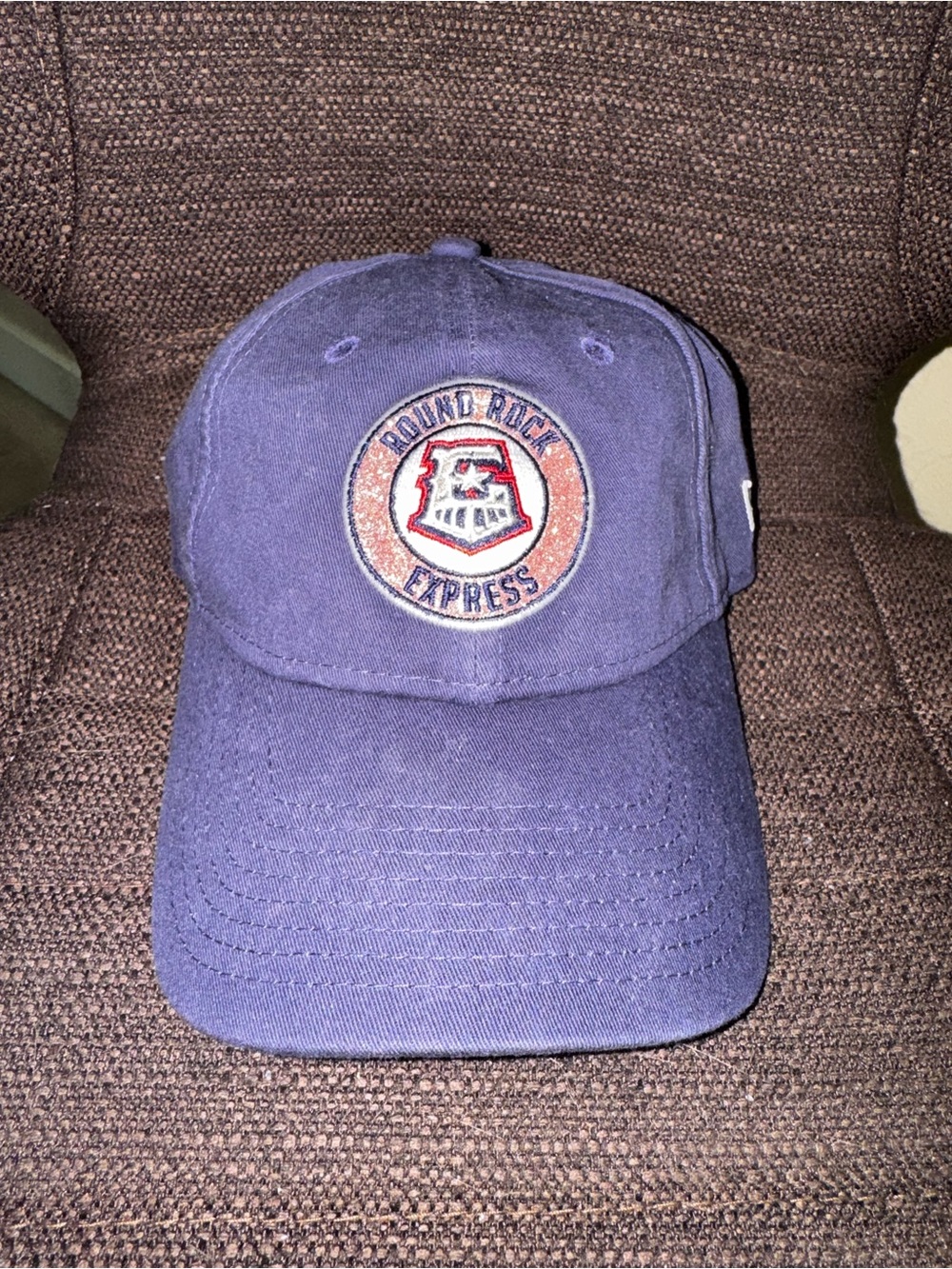 Women's New Era Navy Round Rock Express Glitter Patch Baseball Cap